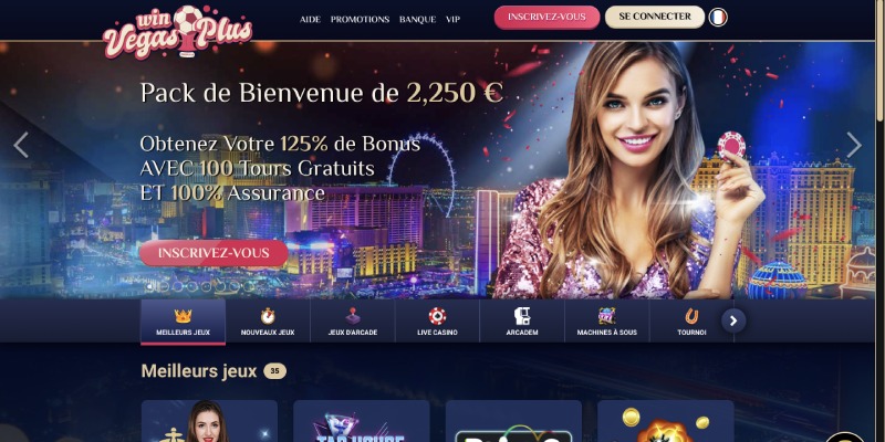 capture d'écran vegas plus pas daccueil