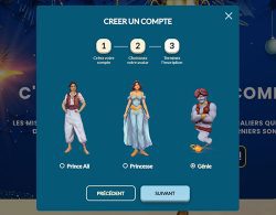 Choix de l'avatar step